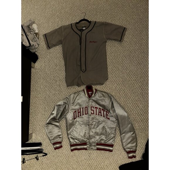 Vintage Ohio State Starter Jacket & Baseball Jersey Bundle Men’s Small/Medium - Picture 1 of 7